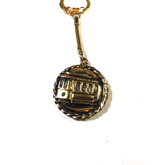 San Francisco California Gold Tone Red Green Stone Souvenir - Picture 4 of 5